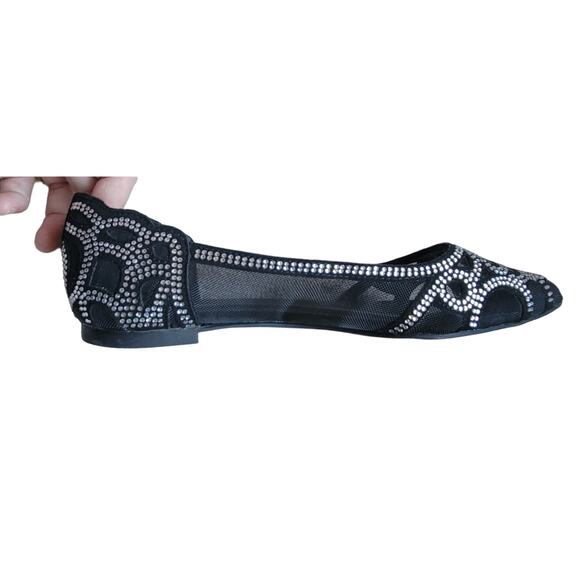 Women's Journee Batavia Pointed Toe Flat Black Synthetic/Mesh Fabric Size 7 - Picture 4 of 7